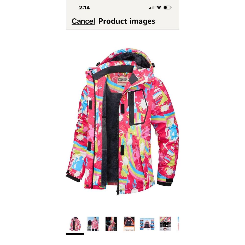 WULFUL Women's Waterproof Ski Jacket Warm Winter Coats Windproof Winter Jackets